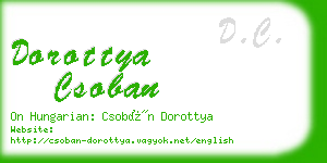 dorottya csoban business card